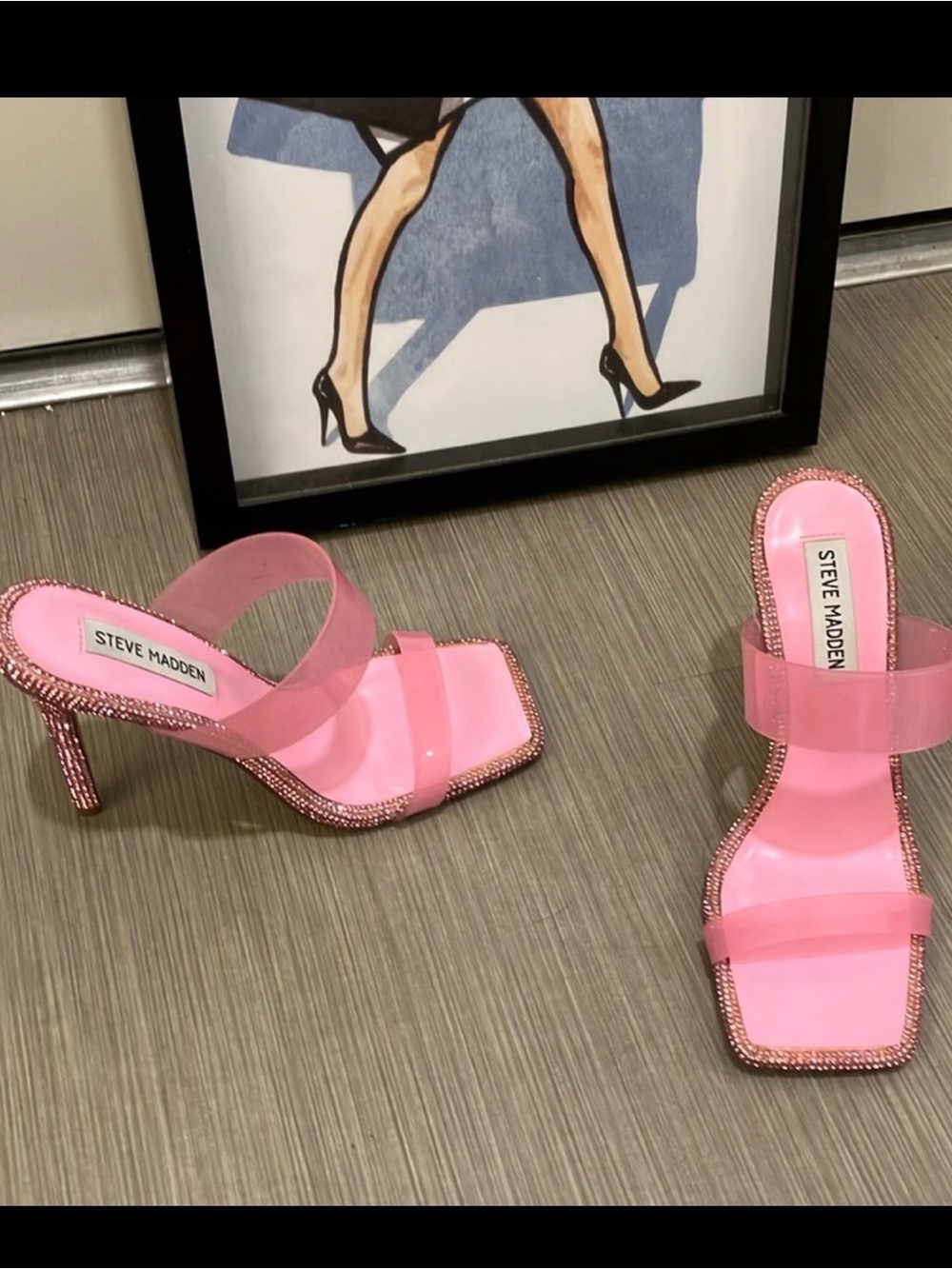 Steve Madden Pink embellished heels